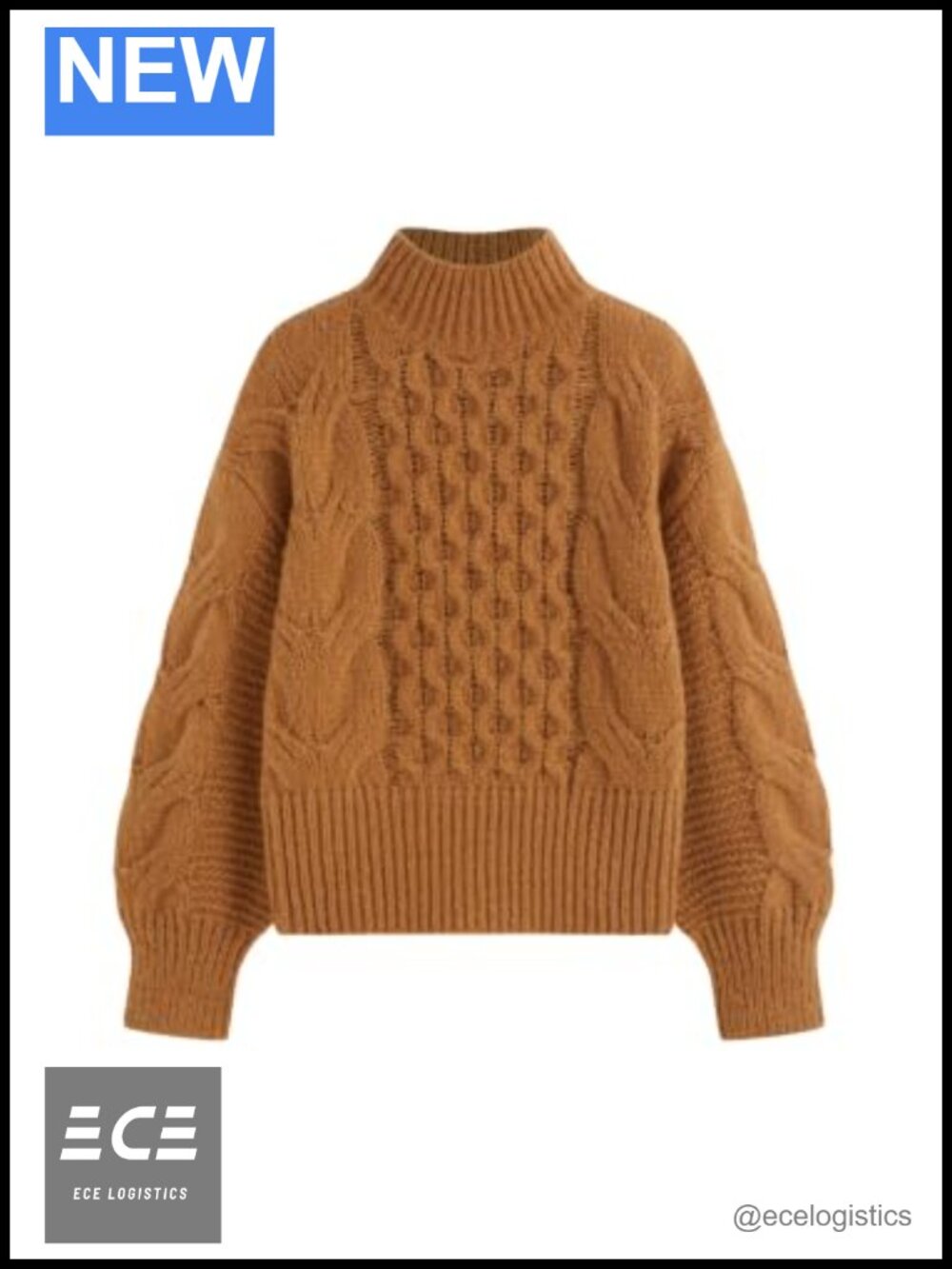 Mock Turtleneck Cable Knit Cropped Sweater Pullover Long Sleeve
